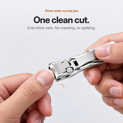LuxGrip 15mm Wide Curved Jaw - One Clean Cut Even on Thick Nails