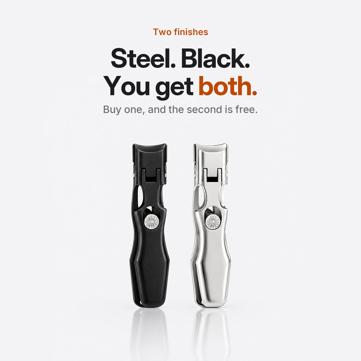 LuxGrip Two Finishes - Steel and Black You Get Both
